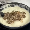 Bechamel con boletus y gambas